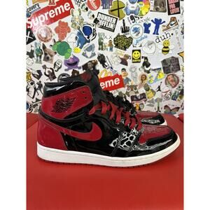 Size 9.5 - Jordan 1 Retro OG High Patent Bred 100% Authentic No Box